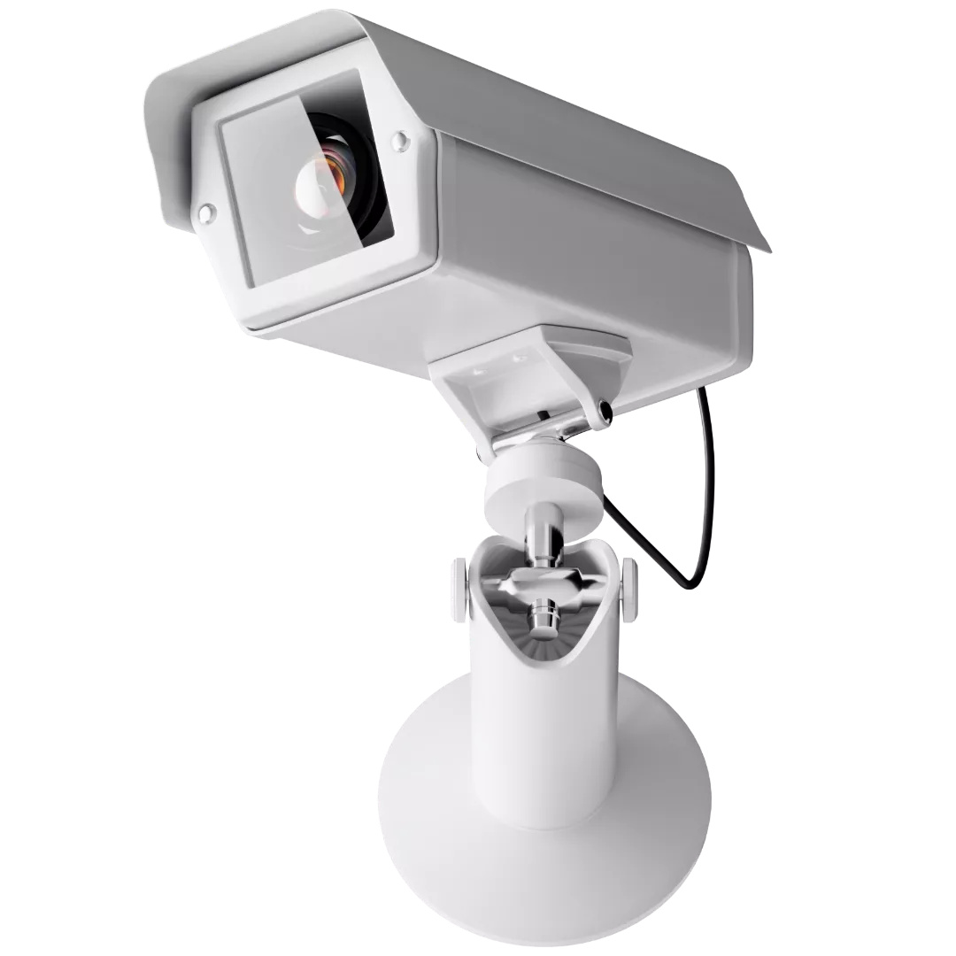 מצלמת אבטחה בצבע לבן